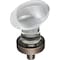 Jeffrey Alexander 1-1/4" Overall Length Brushed Oil Rubbed Bronze Football Glass Harlow Cabinet Knob G110DBAC - alternate 1